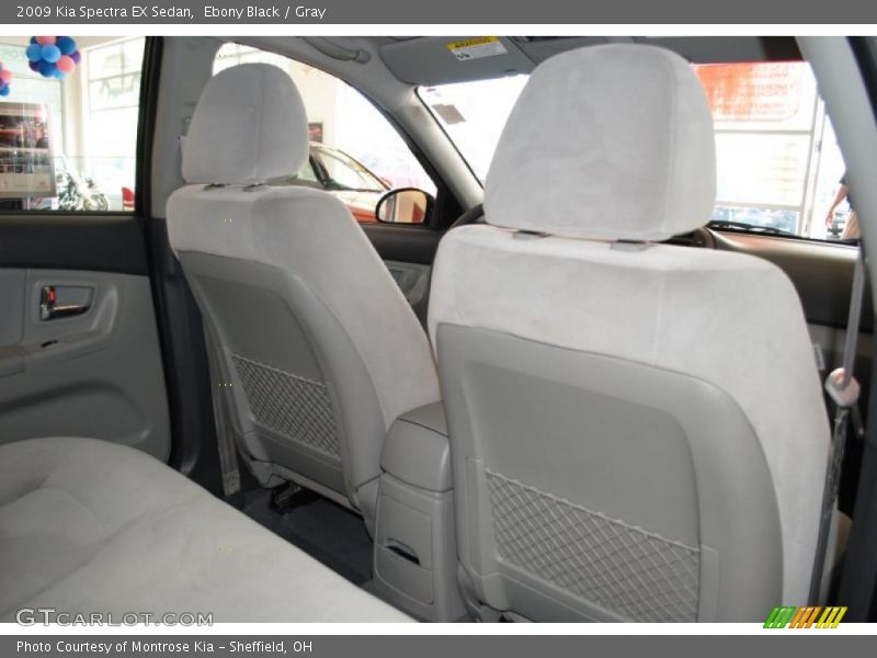 Ebony Black / Gray 2009 Kia Spectra EX Sedan