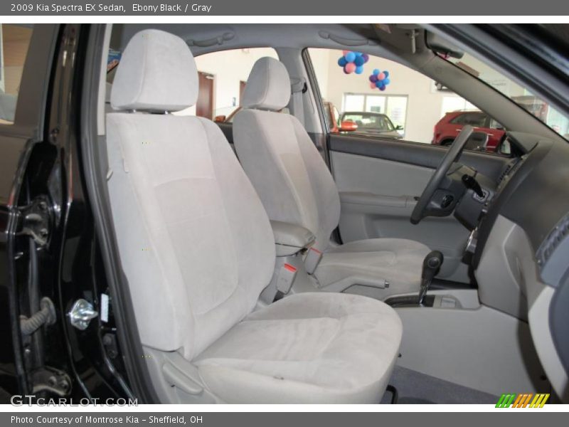 Ebony Black / Gray 2009 Kia Spectra EX Sedan