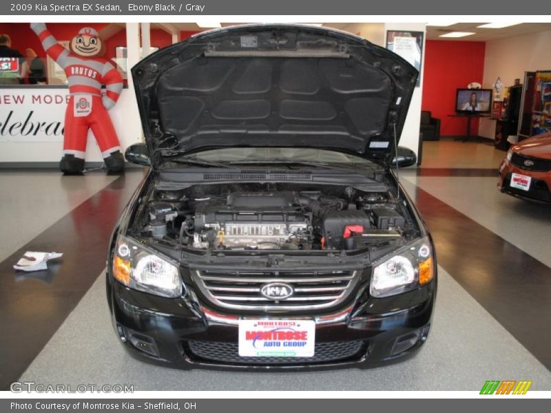 Ebony Black / Gray 2009 Kia Spectra EX Sedan