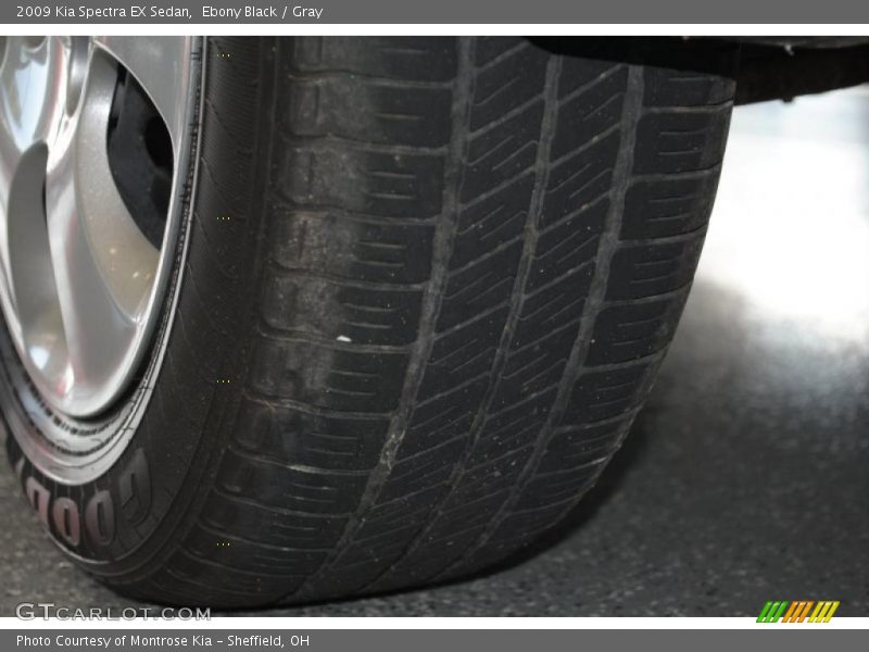 Ebony Black / Gray 2009 Kia Spectra EX Sedan