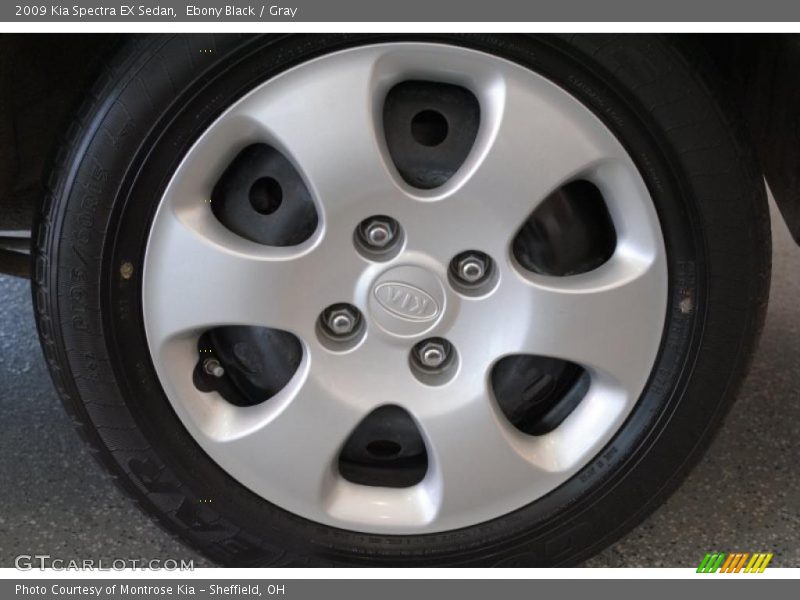 Ebony Black / Gray 2009 Kia Spectra EX Sedan