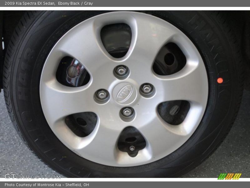 Ebony Black / Gray 2009 Kia Spectra EX Sedan
