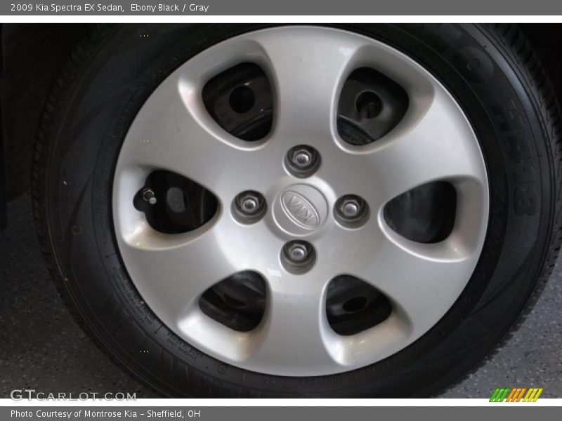 Ebony Black / Gray 2009 Kia Spectra EX Sedan