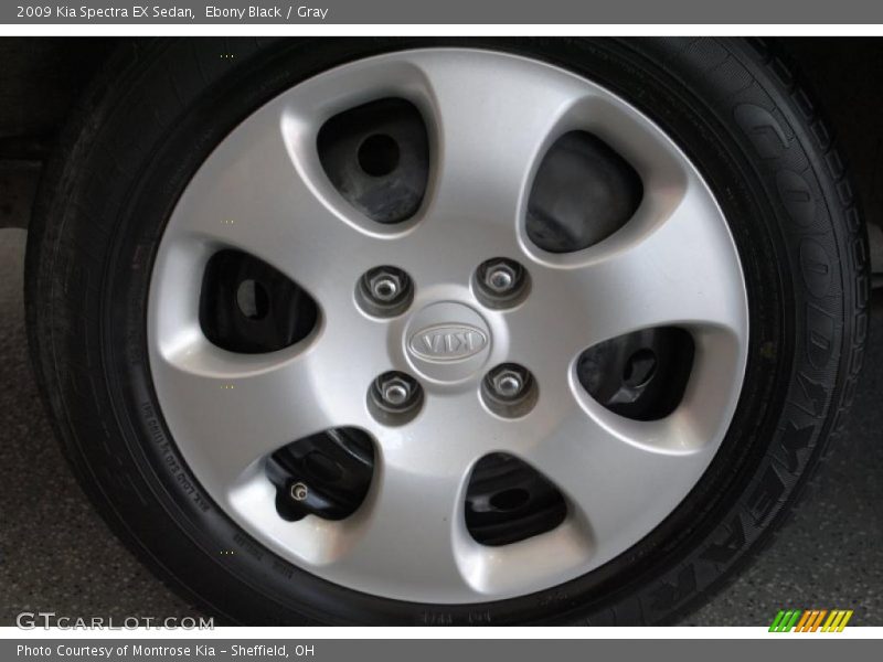 Ebony Black / Gray 2009 Kia Spectra EX Sedan
