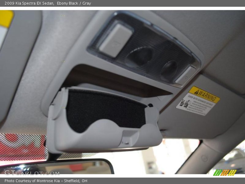 Ebony Black / Gray 2009 Kia Spectra EX Sedan