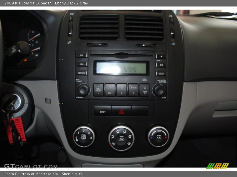 Ebony Black / Gray 2009 Kia Spectra EX Sedan