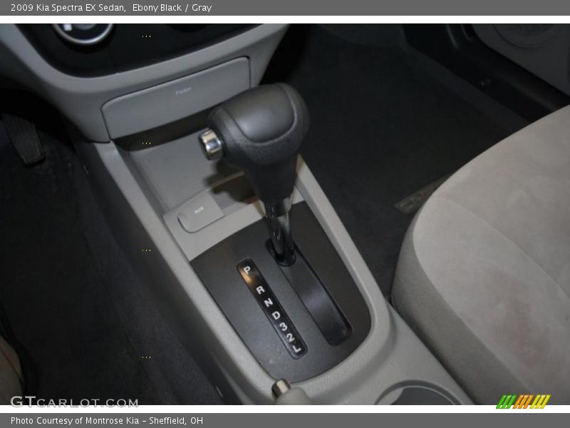 Ebony Black / Gray 2009 Kia Spectra EX Sedan