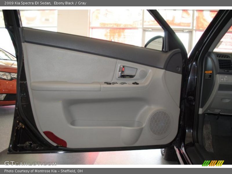 Ebony Black / Gray 2009 Kia Spectra EX Sedan