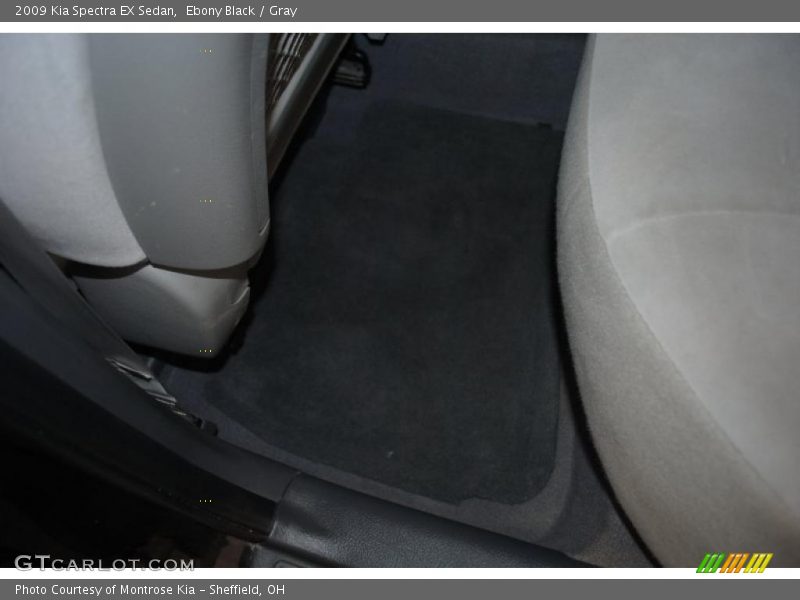 Ebony Black / Gray 2009 Kia Spectra EX Sedan