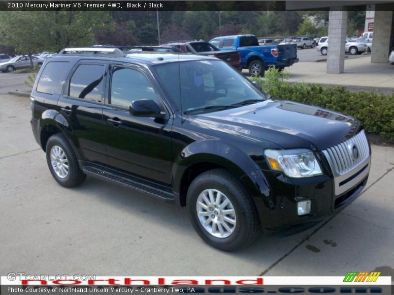 Black / Black 2010 Mercury Mariner V6 Premier 4WD