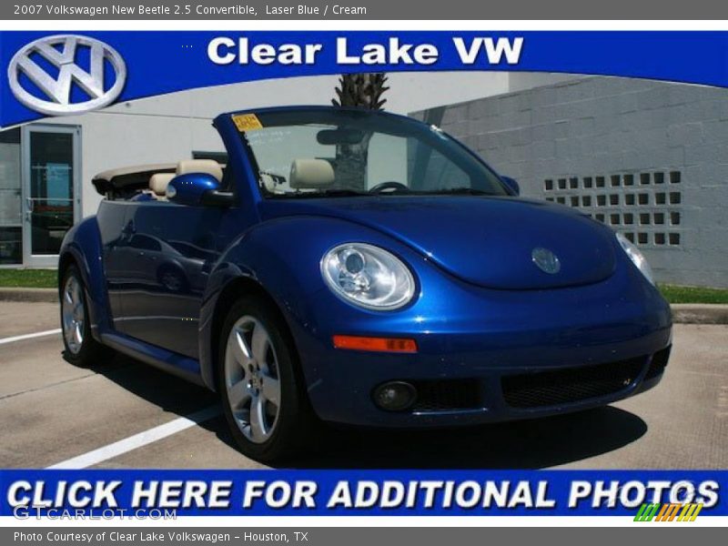Laser Blue / Cream 2007 Volkswagen New Beetle 2.5 Convertible