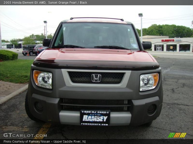 Sunset Orange Pearl / Black 2003 Honda Element EX AWD