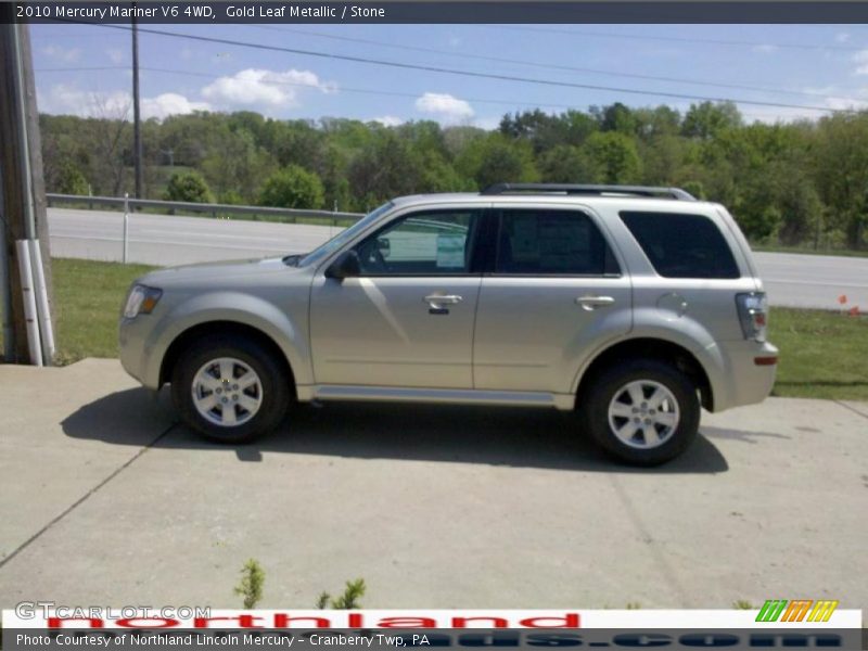 Gold Leaf Metallic / Stone 2010 Mercury Mariner V6 4WD