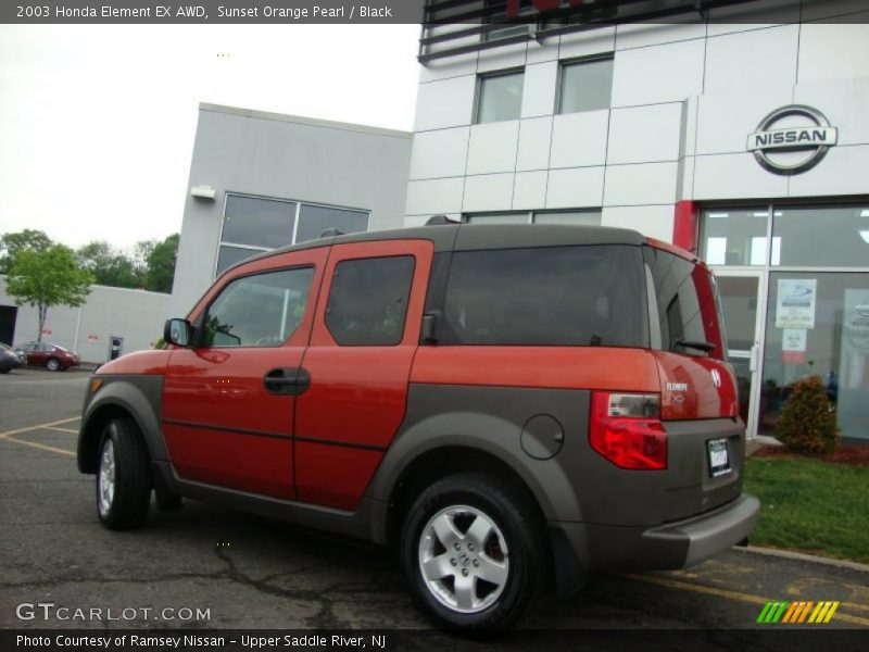 Sunset Orange Pearl / Black 2003 Honda Element EX AWD