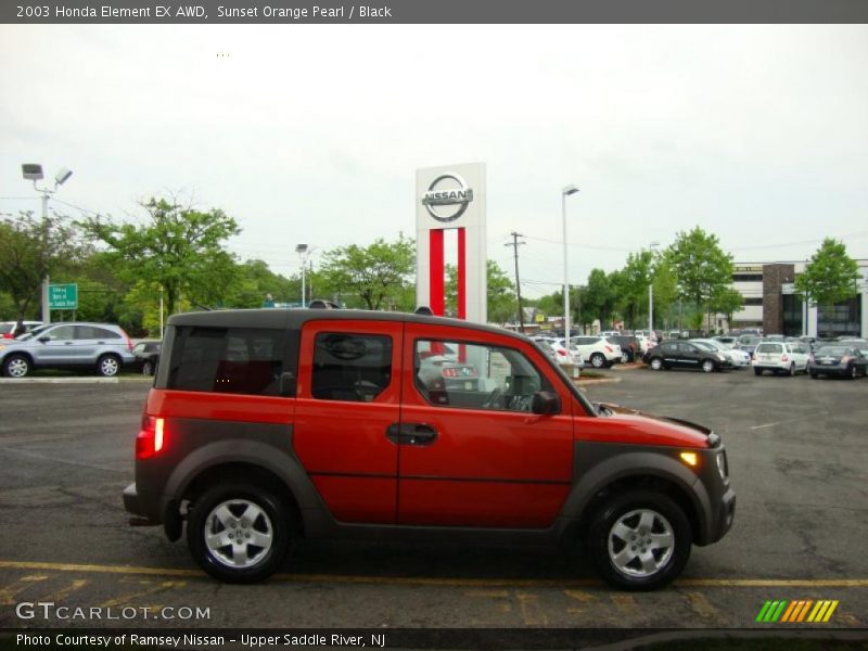 Sunset Orange Pearl / Black 2003 Honda Element EX AWD
