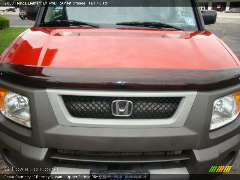 Sunset Orange Pearl / Black 2003 Honda Element EX AWD