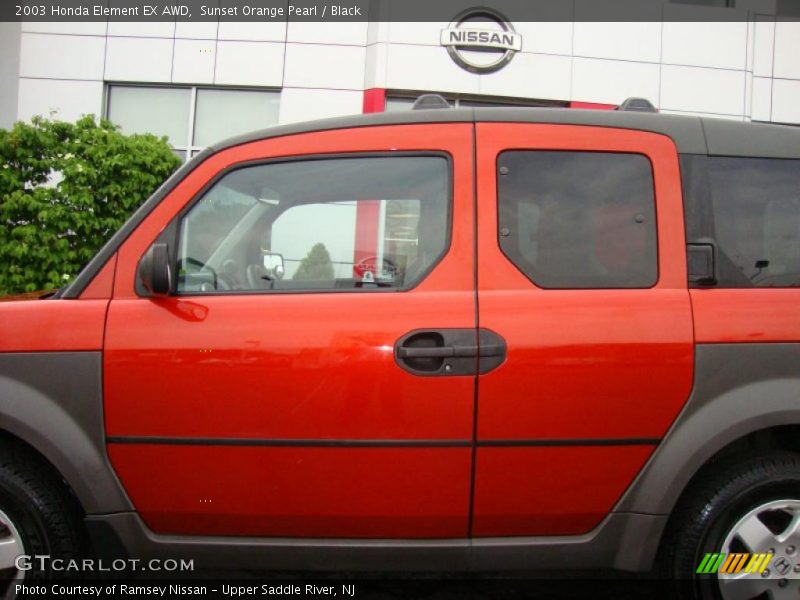 Sunset Orange Pearl / Black 2003 Honda Element EX AWD