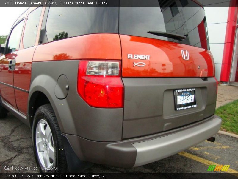 Sunset Orange Pearl / Black 2003 Honda Element EX AWD