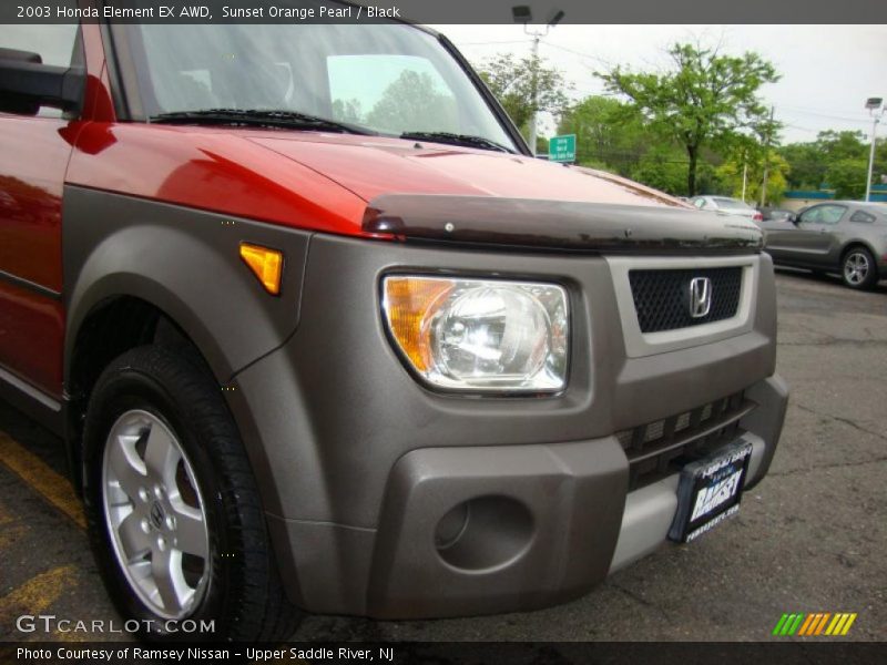 Sunset Orange Pearl / Black 2003 Honda Element EX AWD