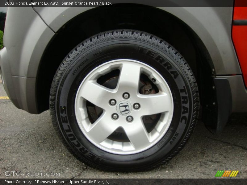 Sunset Orange Pearl / Black 2003 Honda Element EX AWD
