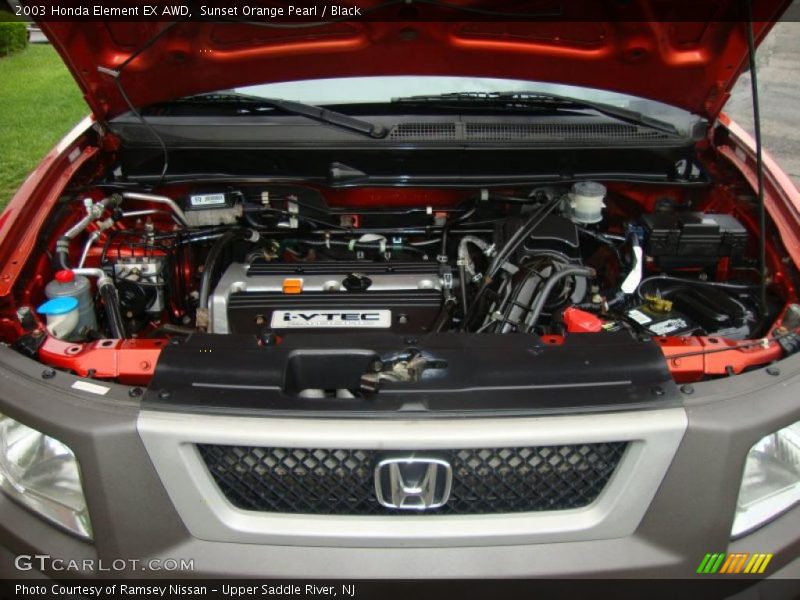 Sunset Orange Pearl / Black 2003 Honda Element EX AWD