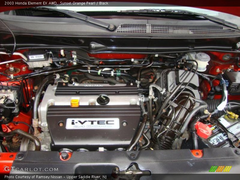 Sunset Orange Pearl / Black 2003 Honda Element EX AWD