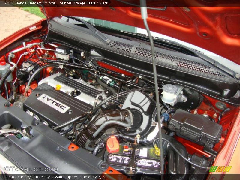 Sunset Orange Pearl / Black 2003 Honda Element EX AWD