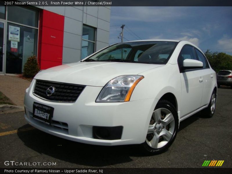 Fresh Powder White / Charcoal/Steel 2007 Nissan Sentra 2.0 S