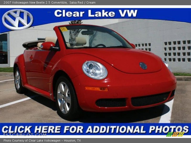 Salsa Red / Cream 2007 Volkswagen New Beetle 2.5 Convertible