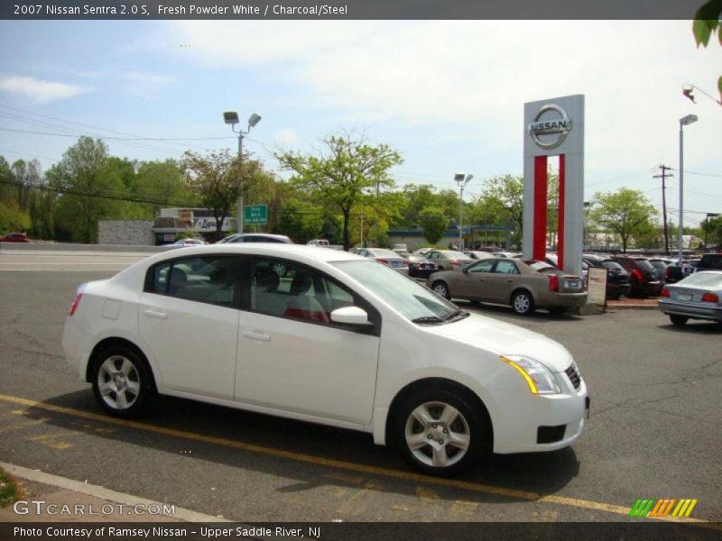 Fresh Powder White / Charcoal/Steel 2007 Nissan Sentra 2.0 S