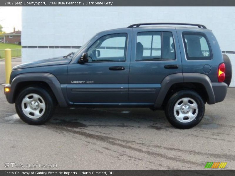 Steel Blue Pearlcoat / Dark Slate Gray 2002 Jeep Liberty Sport