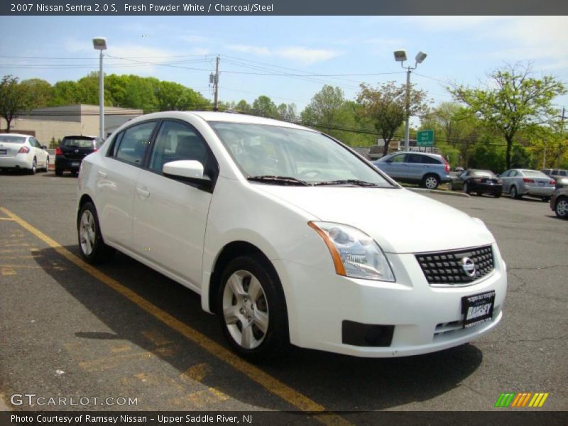 Fresh Powder White / Charcoal/Steel 2007 Nissan Sentra 2.0 S