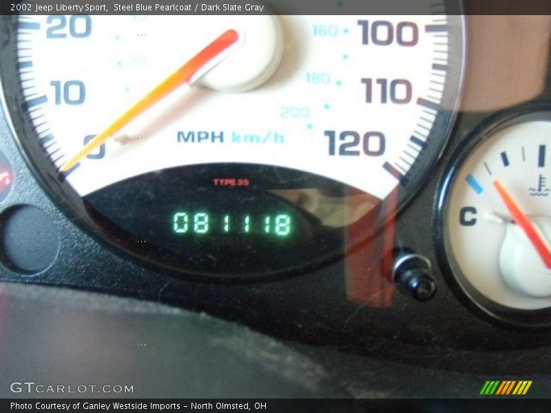 Steel Blue Pearlcoat / Dark Slate Gray 2002 Jeep Liberty Sport