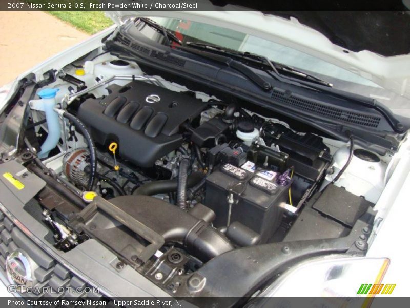 Fresh Powder White / Charcoal/Steel 2007 Nissan Sentra 2.0 S
