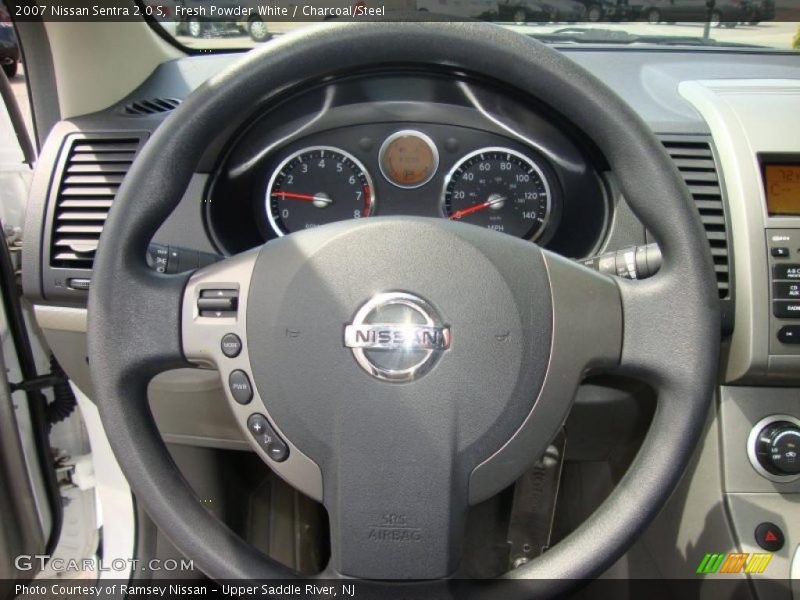 Fresh Powder White / Charcoal/Steel 2007 Nissan Sentra 2.0 S