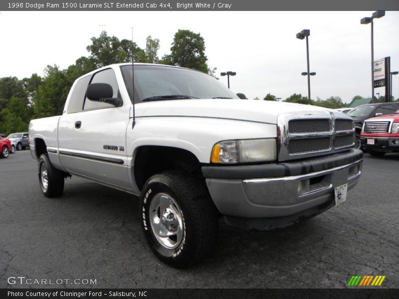 Bright White / Gray 1998 Dodge Ram 1500 Laramie SLT Extended Cab 4x4