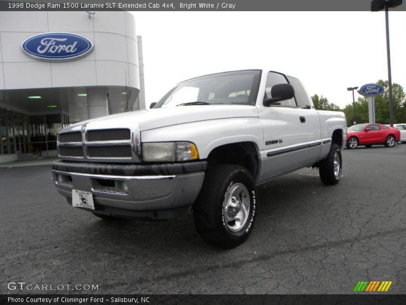 Bright White / Gray 1998 Dodge Ram 1500 Laramie SLT Extended Cab 4x4