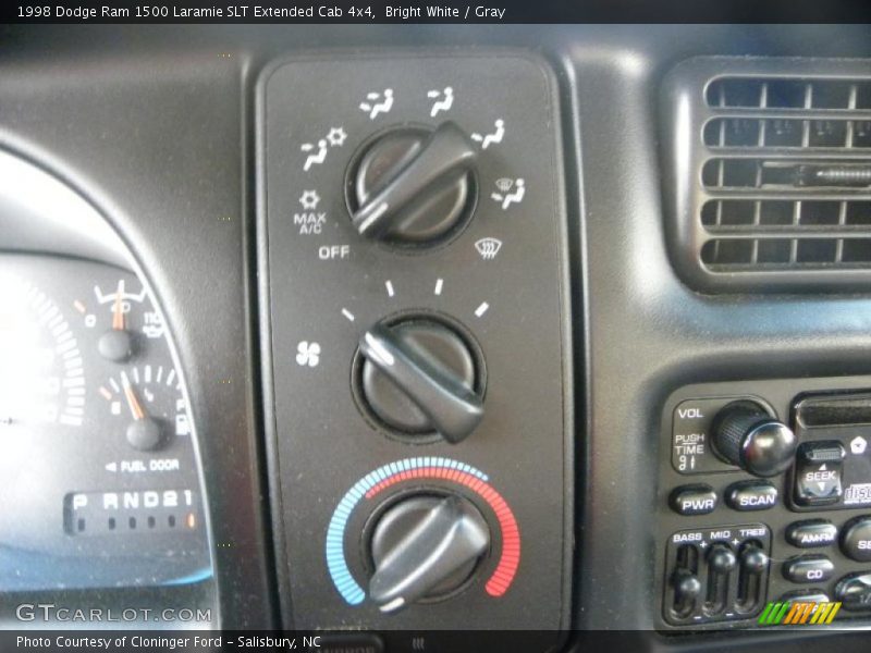 Bright White / Gray 1998 Dodge Ram 1500 Laramie SLT Extended Cab 4x4