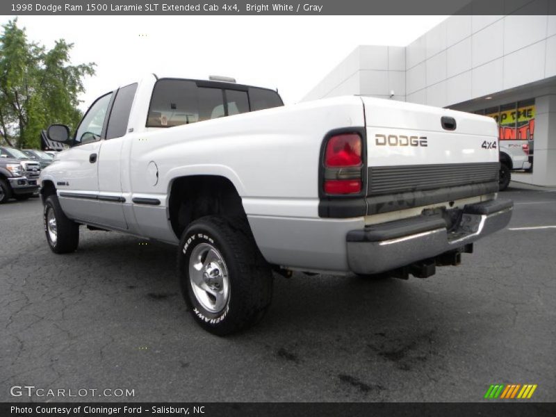 Bright White / Gray 1998 Dodge Ram 1500 Laramie SLT Extended Cab 4x4