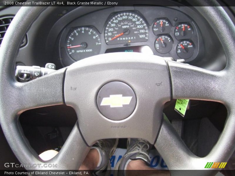 Black Granite Metallic / Ebony 2008 Chevrolet TrailBlazer LT 4x4
