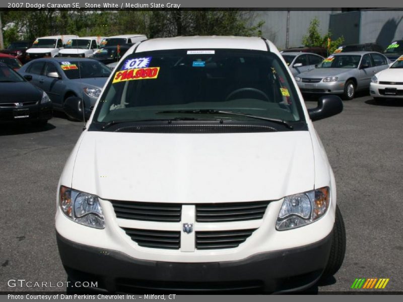 Stone White / Medium Slate Gray 2007 Dodge Caravan SE