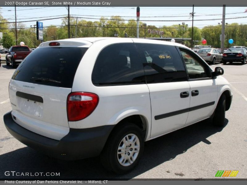 Stone White / Medium Slate Gray 2007 Dodge Caravan SE