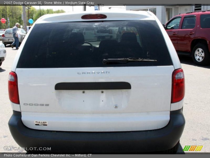 Stone White / Medium Slate Gray 2007 Dodge Caravan SE