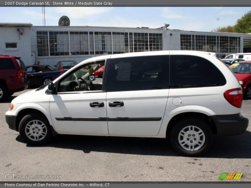 Stone White / Medium Slate Gray 2007 Dodge Caravan SE