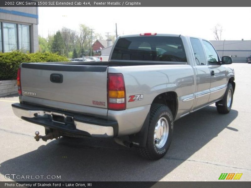 Pewter Metallic / Graphite 2002 GMC Sierra 1500 SLE Extended Cab 4x4