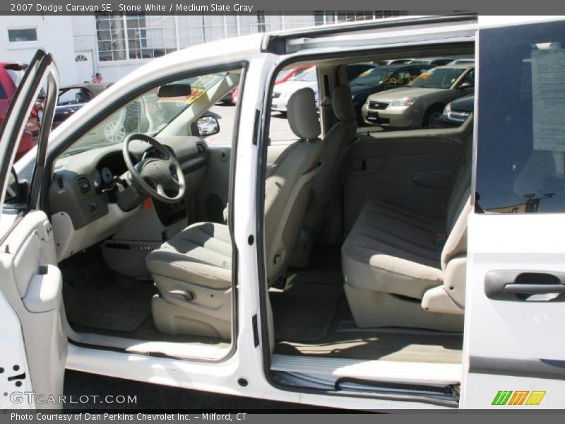 Stone White / Medium Slate Gray 2007 Dodge Caravan SE