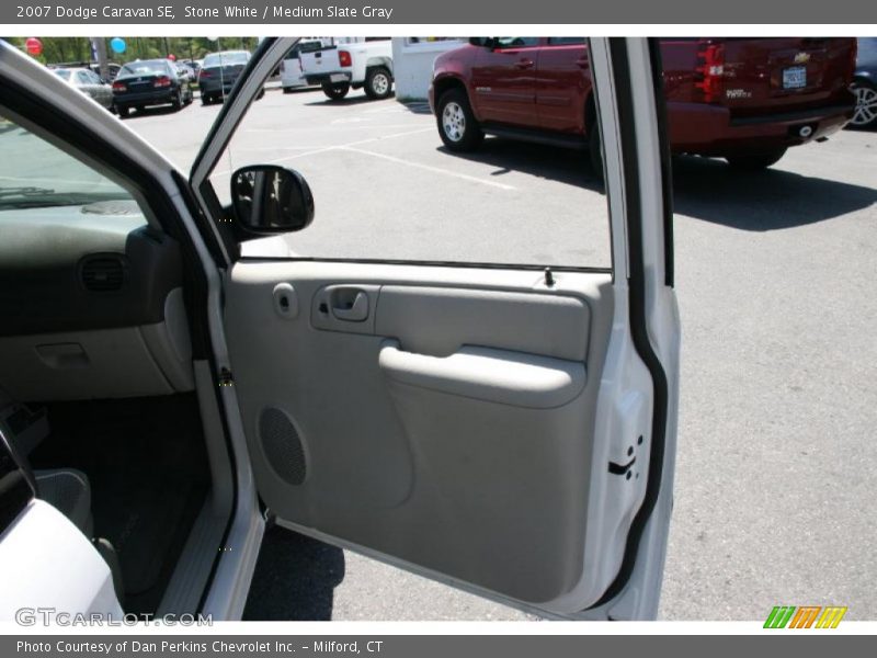 Stone White / Medium Slate Gray 2007 Dodge Caravan SE