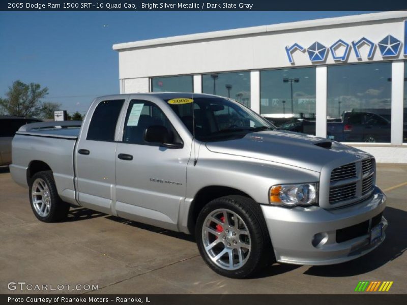 Bright Silver Metallic / Dark Slate Gray 2005 Dodge Ram 1500 SRT-10 Quad Cab