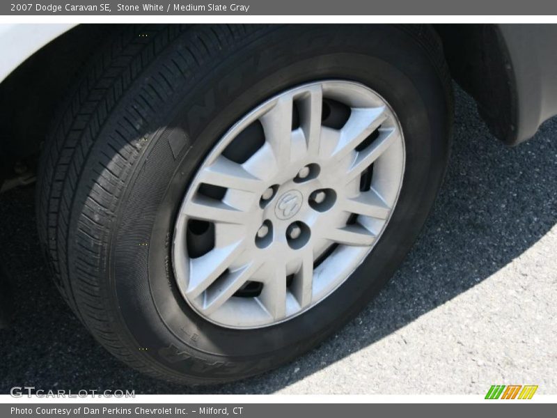 Stone White / Medium Slate Gray 2007 Dodge Caravan SE