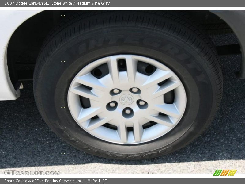 Stone White / Medium Slate Gray 2007 Dodge Caravan SE